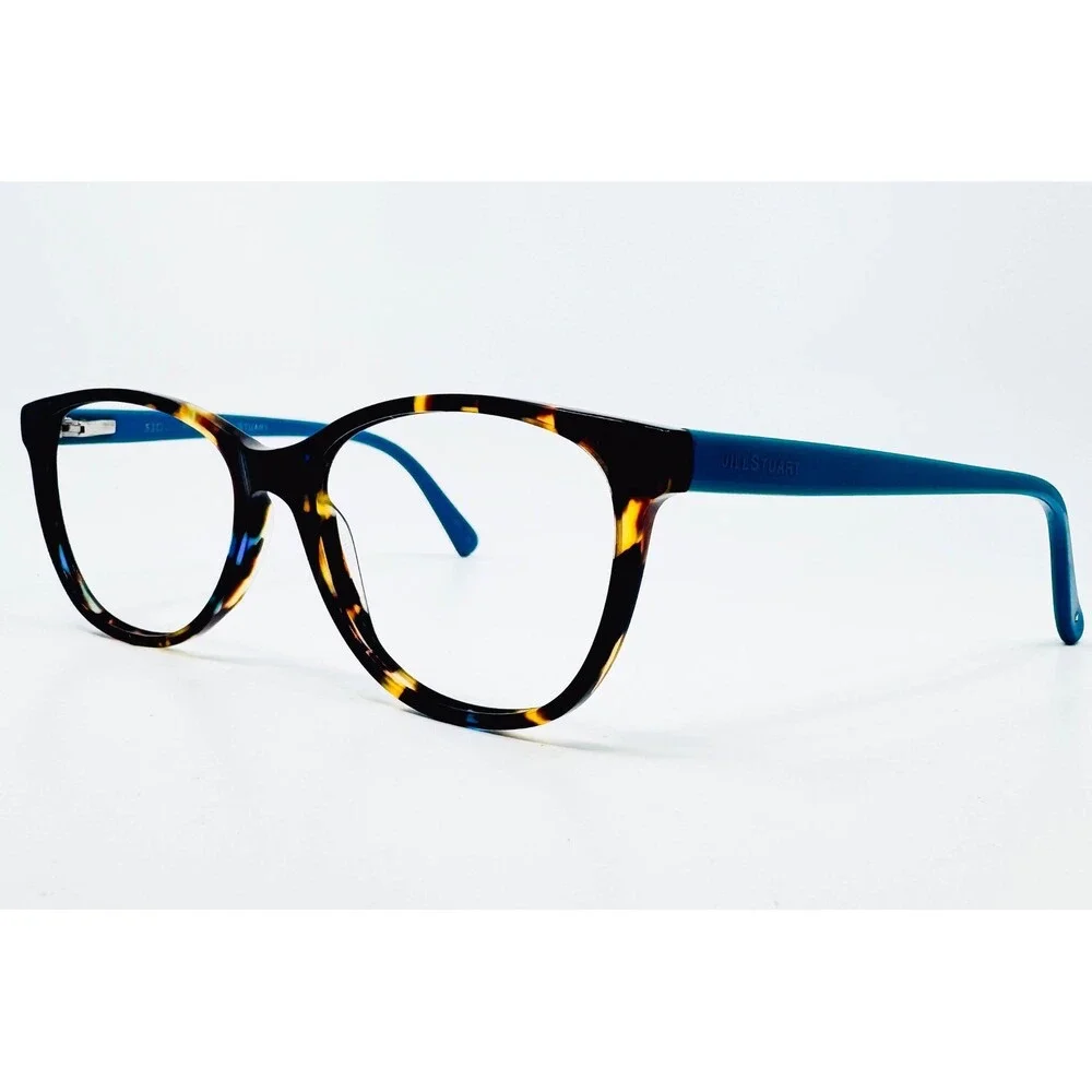 Jill Stuart Eyeglasses Womens Tortoise Blue JS 394-3 Full Rim 53-15-140